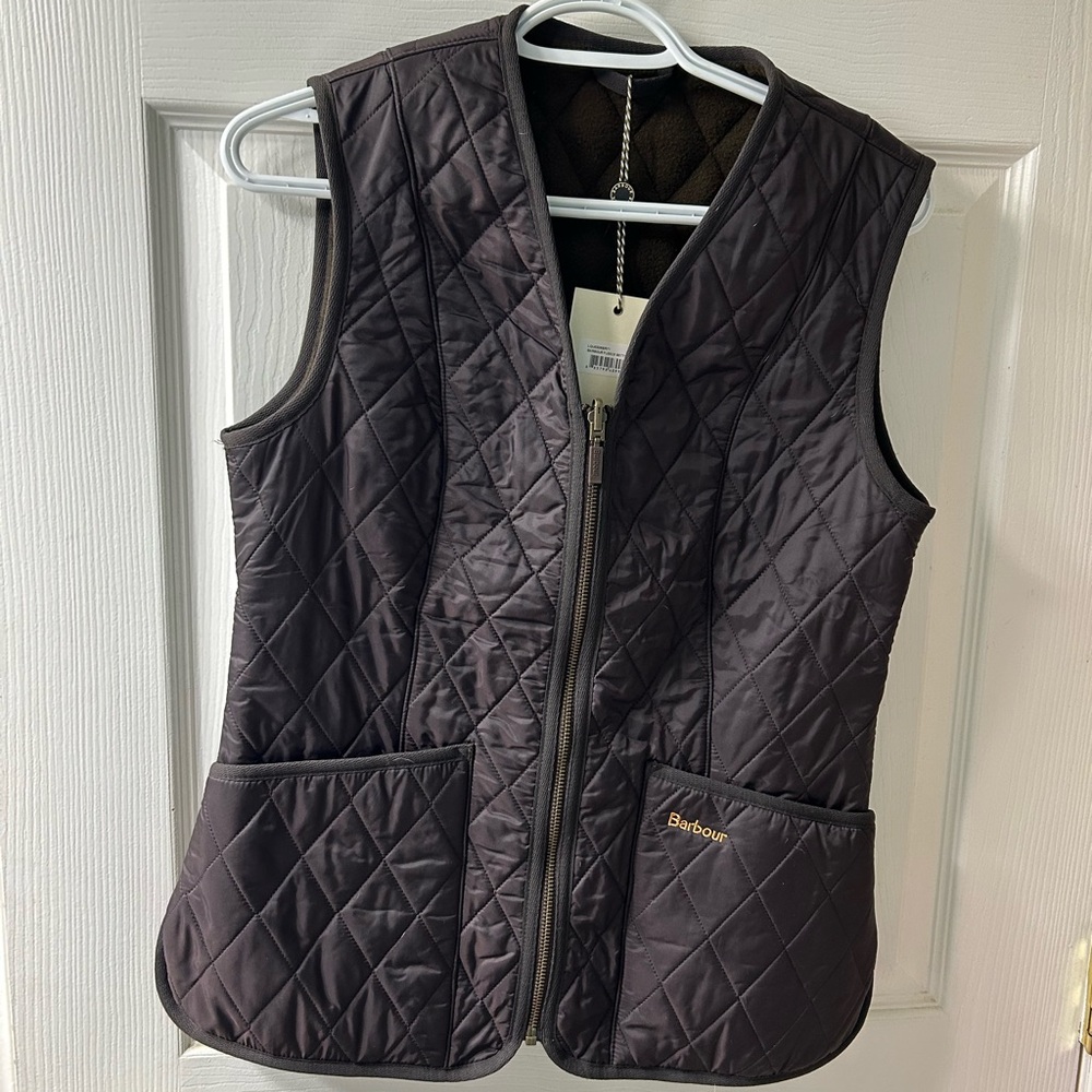 Barbour Women's Dark Brown Quilted Vest - Betty Liner